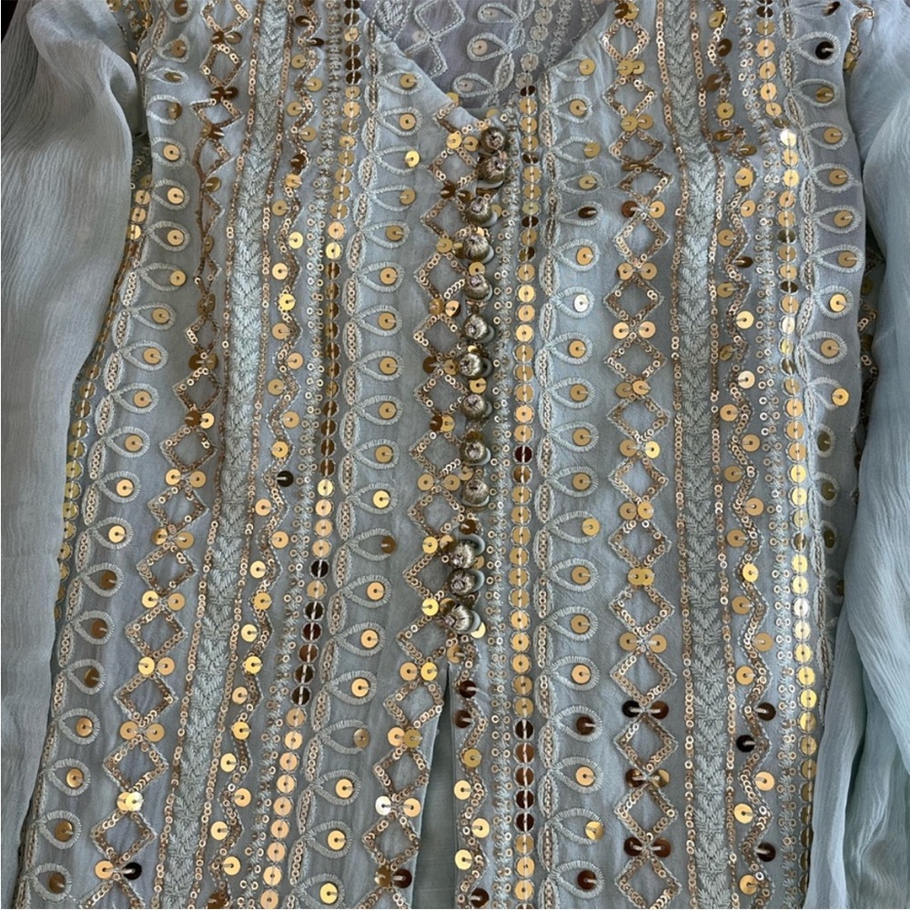 Original Rang E Haya Pakistani Ethnic wear in pista green - Picture 7 of 9
